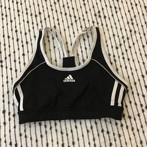 Adidas black sports bra